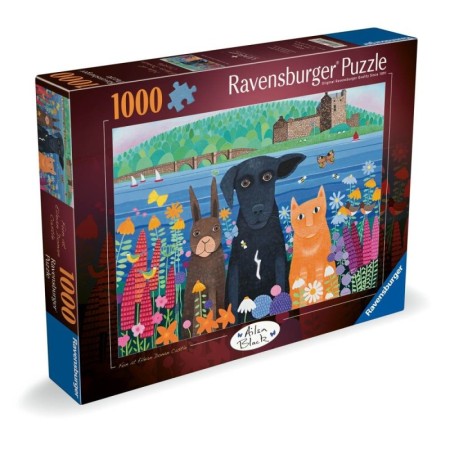Ravensburger - Puzzle animalute la castelul Eilean Donan 1000 piese Ravensburger - 1